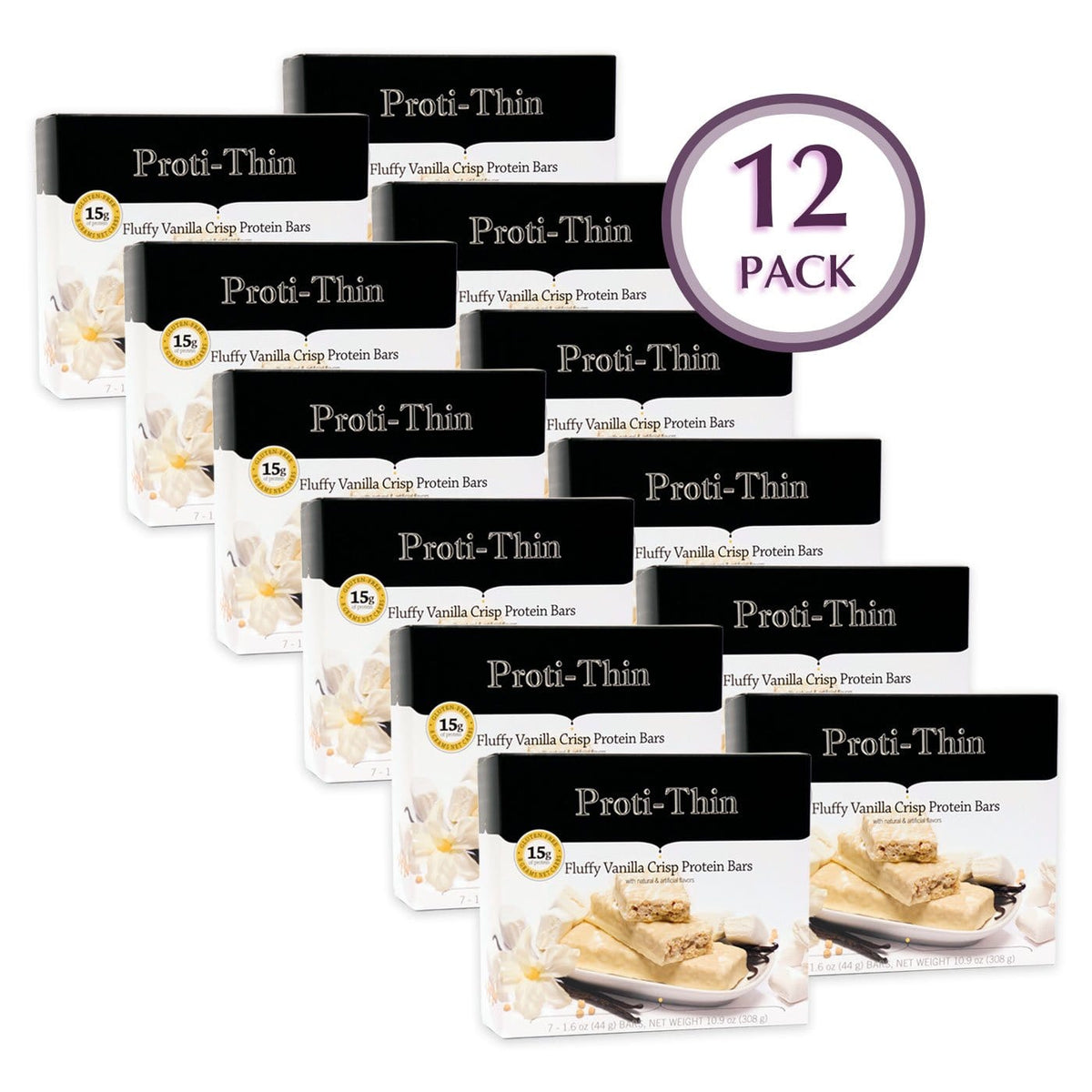 Proti-Thin Protein Bar VLC - Fluffy Vanilla Crisp MultiPack - Nashua Nutrition