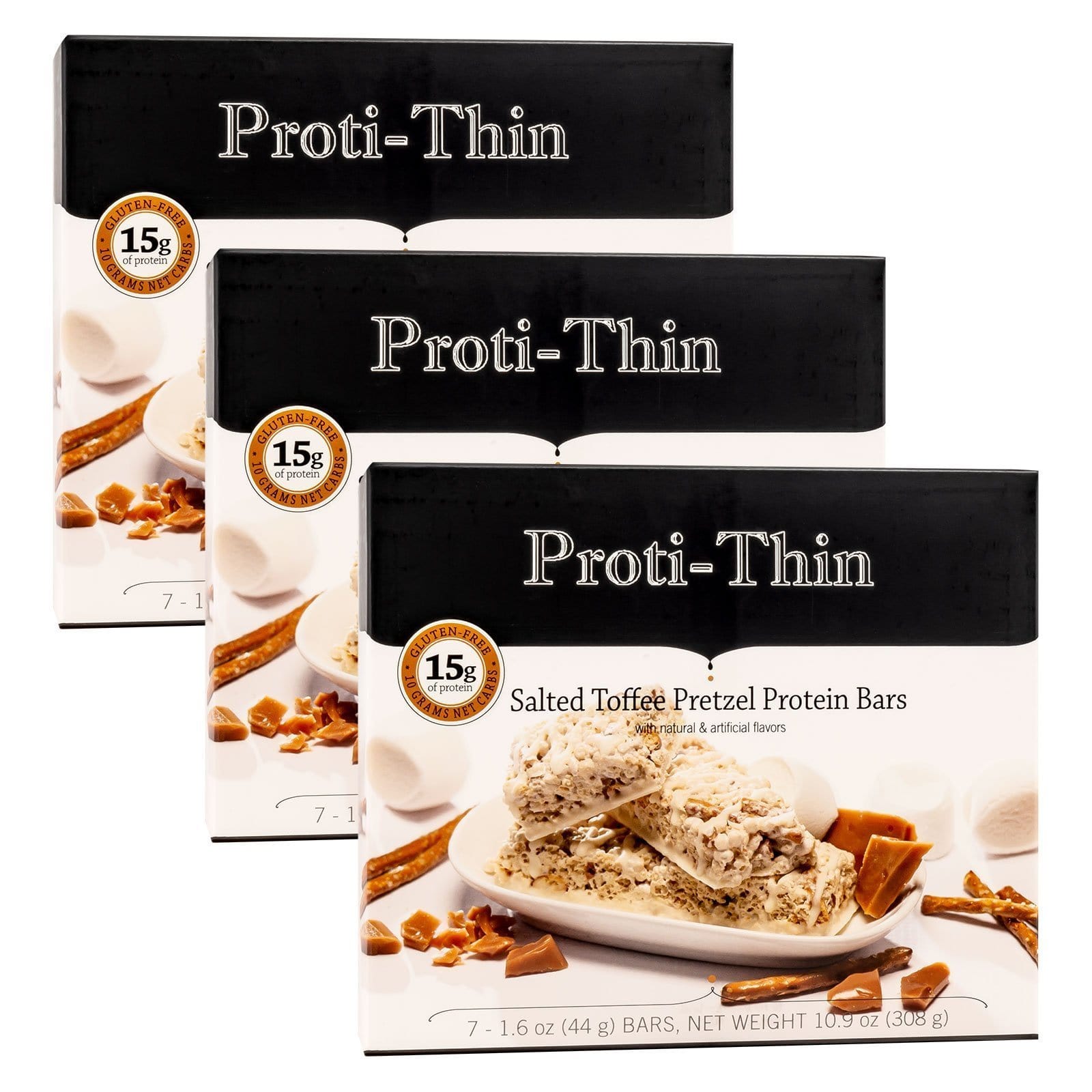 Proti-Thin Protein Bar VLC - Salted Toffee Pretzel MultiPack - Nashua Nutrition