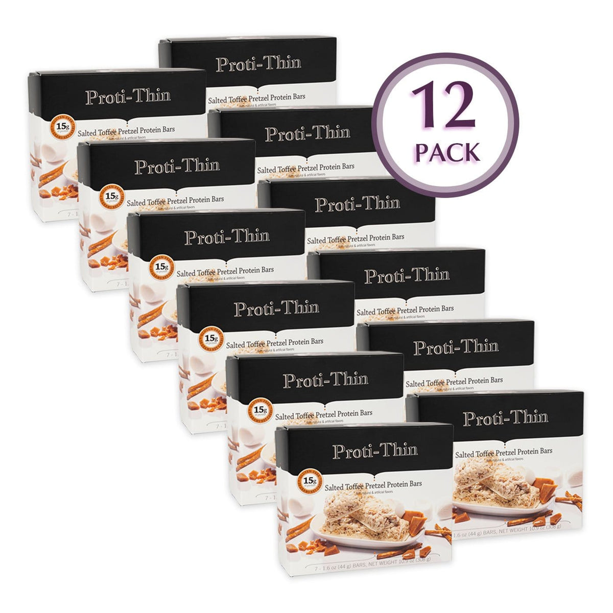 Proti-Thin Protein Bar VLC - Salted Toffee Pretzel MultiPack - Nashua Nutrition