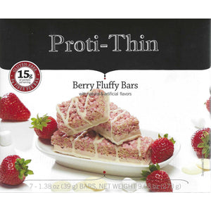 Proti-Thin Protein Bars VLC - Berry Fluffy, 7 Bars/Box - Nashua Nutrition