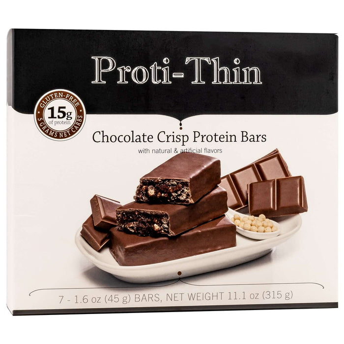 Proti-Thin Protein Bars VLC - Chocolate Crisp, 7 Bars/Box