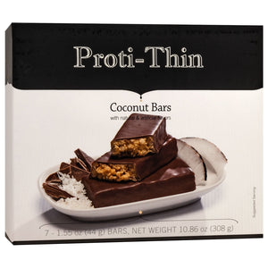 Proti-Thin Protein Bars VLC - Coconut Crunch, 7 Bars/Box - Protein Bars - Nashua Nutrition