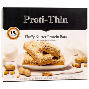 Proti-Thin Protein Bars VLC - Fluffy Nutter, 7 Bars/Box - Protein Bars - Nashua Nutrition