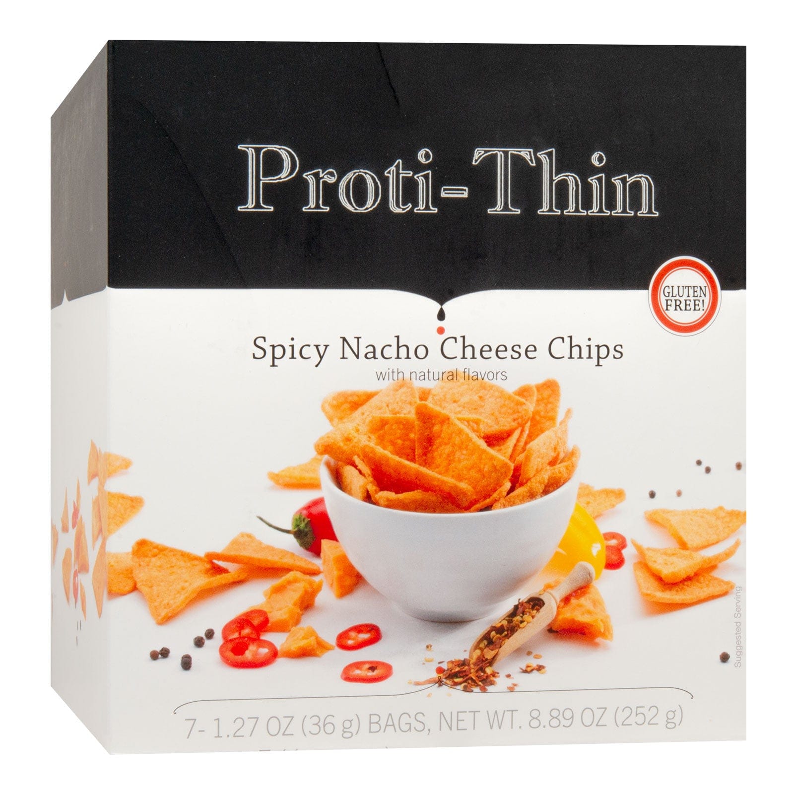 Proti-Thin Protein Chips - Spicy Nacho Cheese - 7/Box - Nashua Nutrition