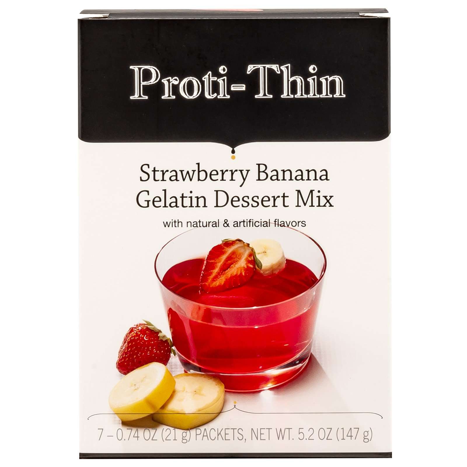 Proti-Thin Protein Gelatin - Strawberry Banana - 7/Box - Gelatins & Yogurts - Nashua Nutrition