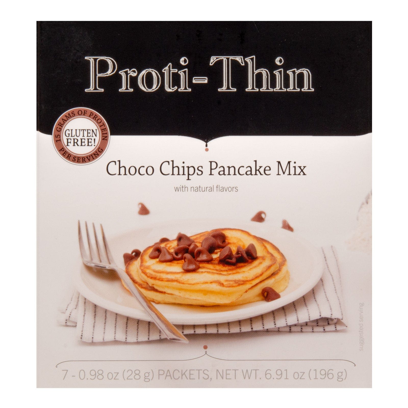 Proti-Thin Protein Pancake & Waffle Mix | Chocolate Chip | 15g Protein | 7 Packets/Box - Nashua Nutrition