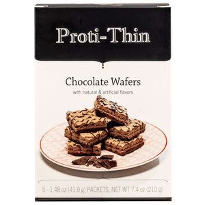 Proti-Thin Protein Wafer Squares - Chocolate, 5 Servings/Box - Protein Bars - Nashua Nutrition