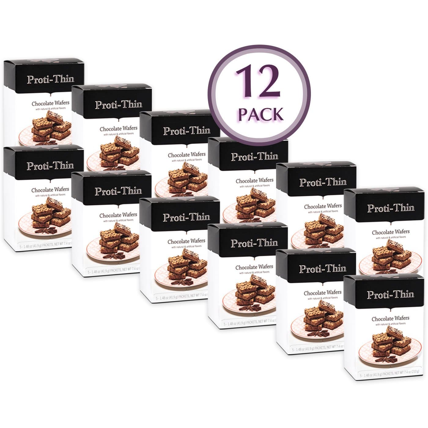 Proti-Thin Protein Wafer Squares - Chocolate MultiPack - Nashua Nutrition