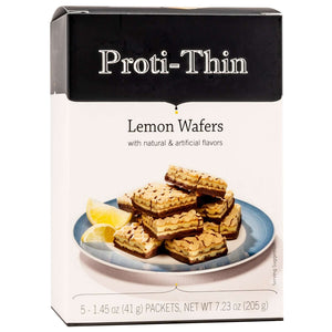 Proti-Thin Protein Wafer Squares - Lemon, 5 Servings/Box - Protein Bars - Nashua Nutrition
