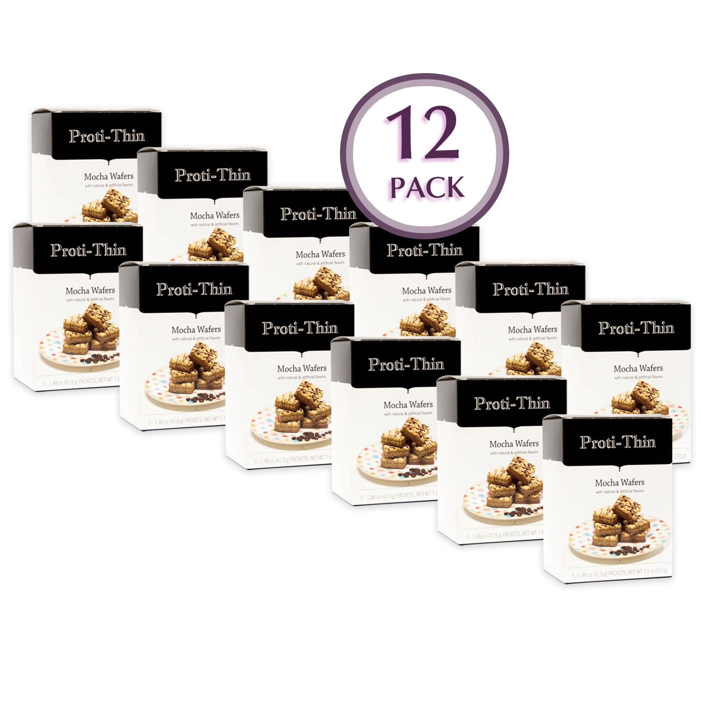 Proti-Thin Protein Wafer Squares - Mocha  MultiPack - Nashua Nutrition