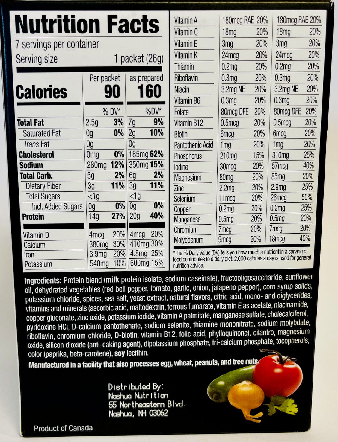 Proti-Thin VLC Egg Scrambles - Southwest Flavor, 7/Box - Nashua Nutrition