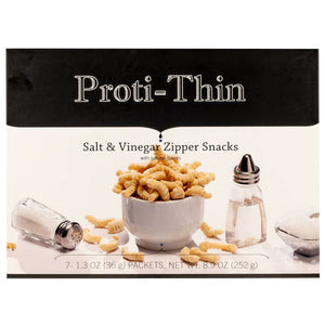 Proti-Thin Zipper Snacks: Salt & Vinegar Flavor - 7/Box - Snacks & Desserts - Nashua Nutrition