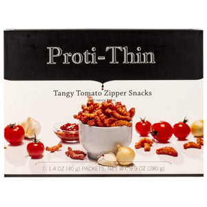 Proti-Thin Zipper Snacks - Tangy Tomato - 7/Box - Snacks & Desserts - Nashua Nutrition