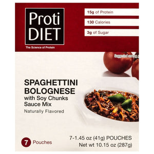 ProtiDiet Dinner - Spaghettini with Soy Chunk Sauce Mix - 7/Box - Dinners & Entrees - Nashua Nutrition