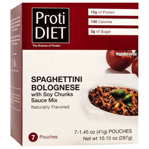 ProtiDiet Dinner - Spaghettini with Soy Chunk Sauce Mix - 7/Box - Dinners & Entrees - Nashua Nutrition