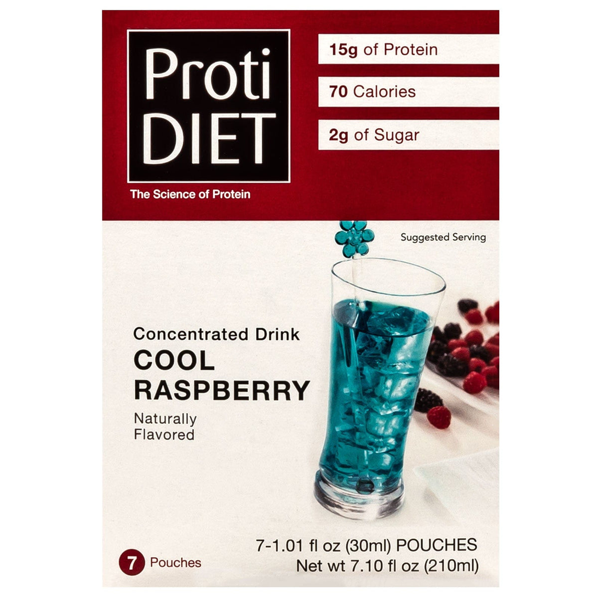 ProtiDiet Liquid Concentrate - Cool Raspberry - 7/Box - Cold Drinks - Nashua Nutrition