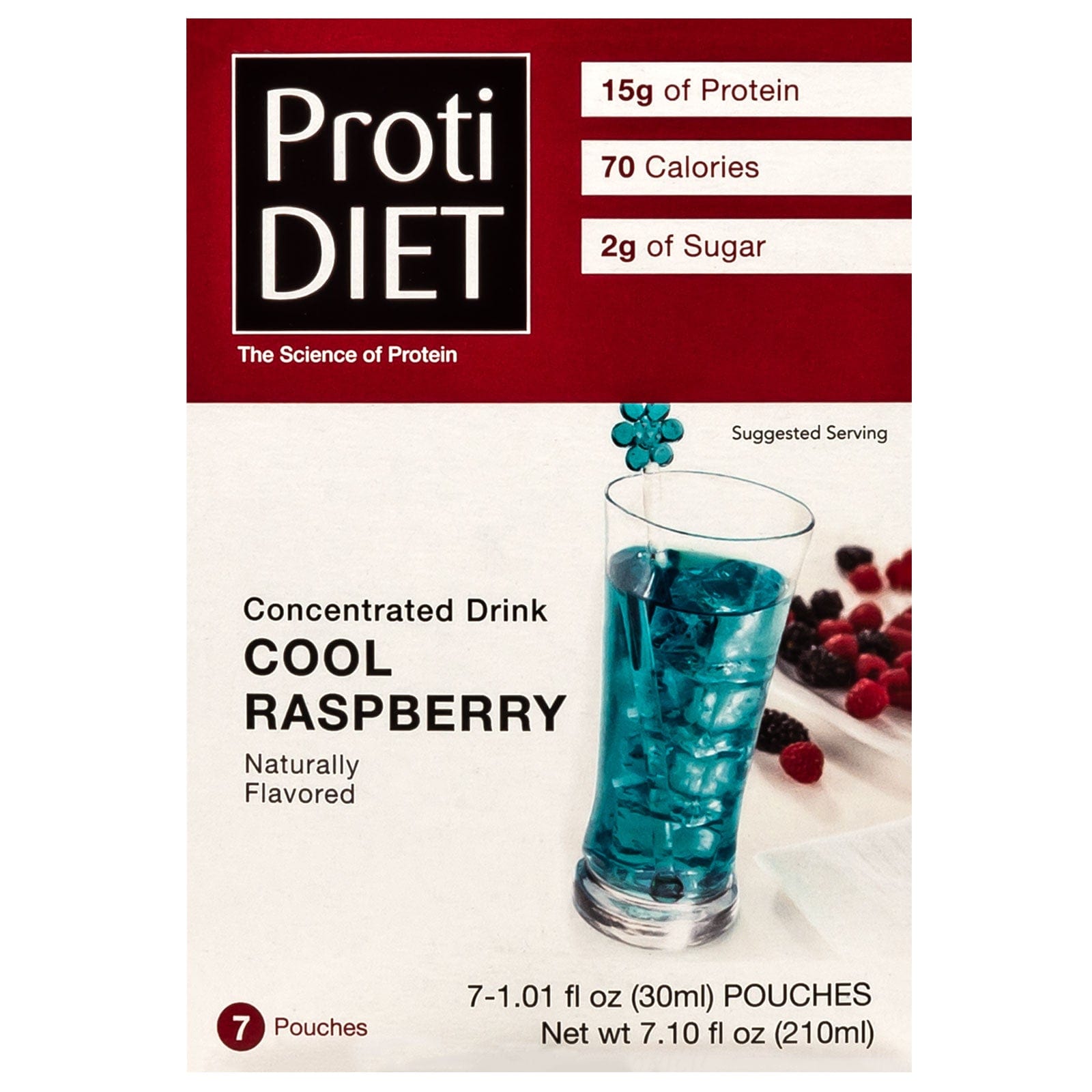 ProtiDiet Liquid Concentrate - Cool Raspberry - 7/Box - Cold Drinks - Nashua Nutrition
