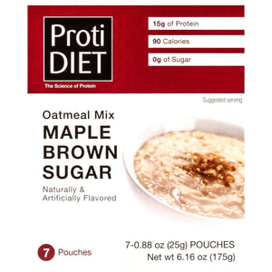 ProtiDiet Oatmeal - Maple Brown Sugar - 7/Box - Breakfast Items - Nashua Nutrition