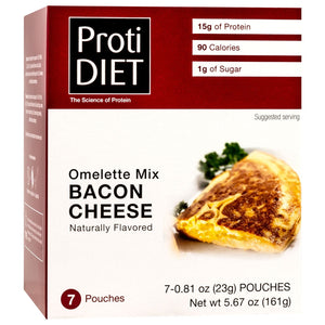 ProtiDiet Omelette - Bacon & Cheese - 7/Box - Breakfast Items - Nashua Nutrition
