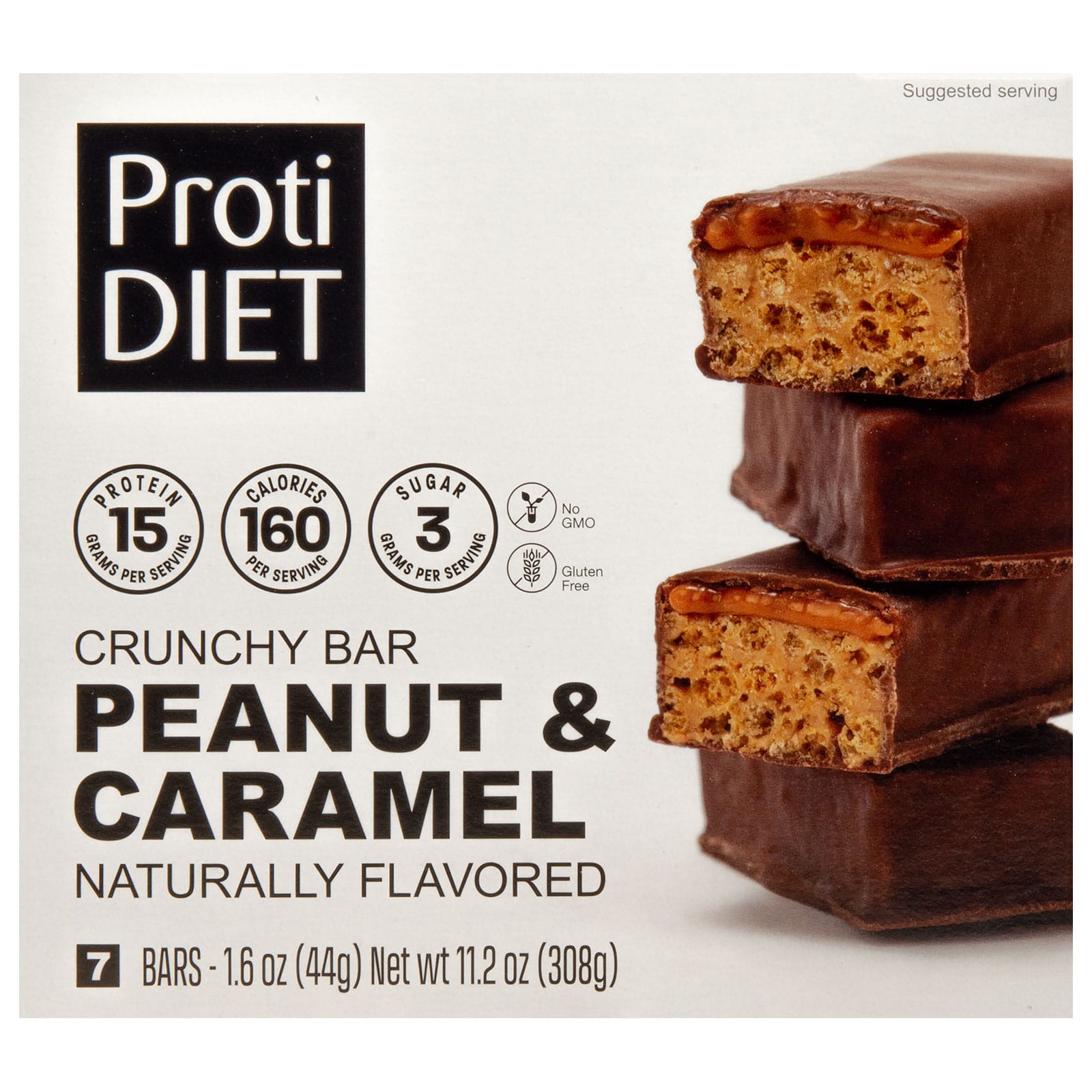 ProtiDiet Protein Bar - Peanut Butter Caramel Crisp - 7/Box - Nashua Nutrition