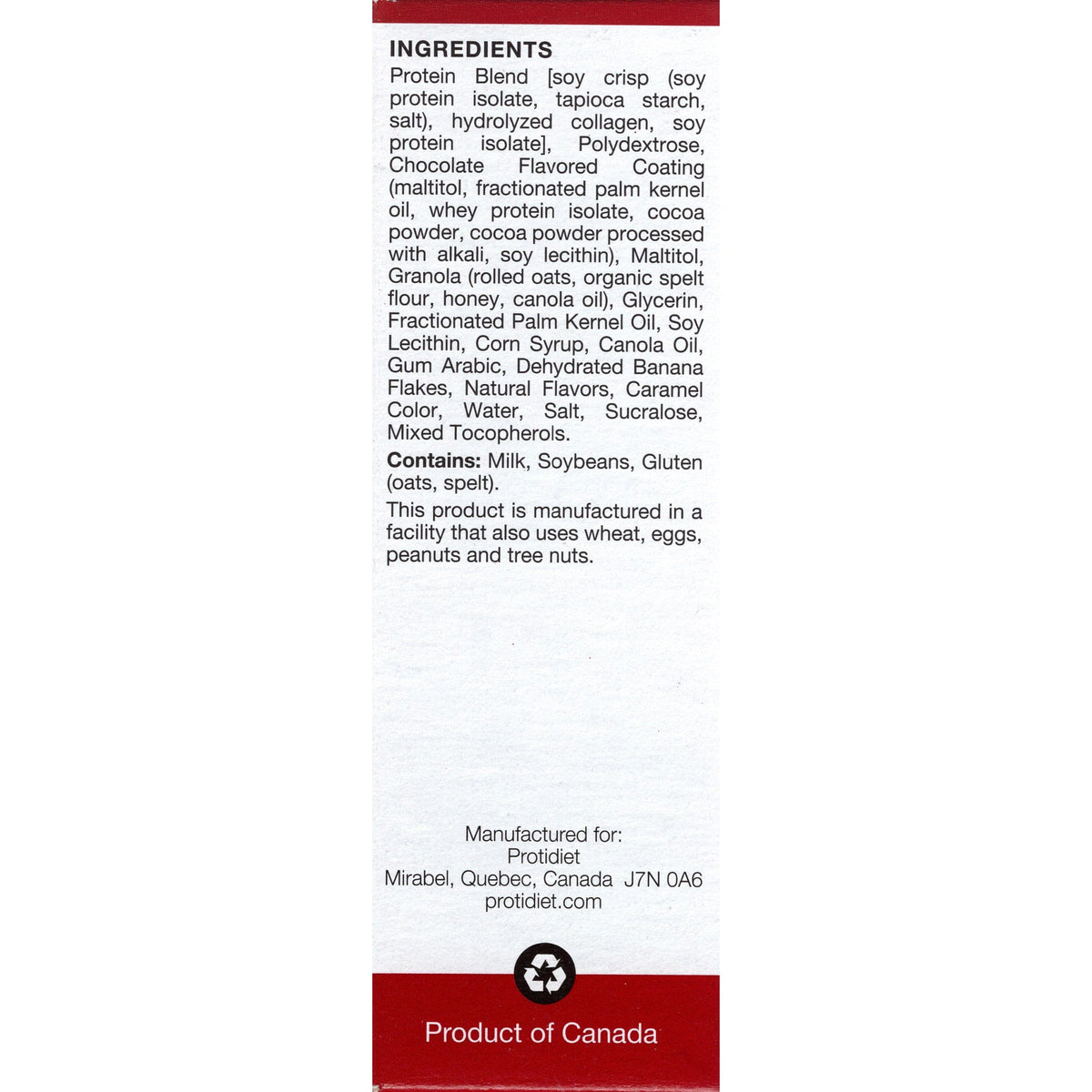 ProtiDiet Protein Bars - Banana Bread, 7 Bars/Box - Protein Bars - Nashua Nutrition