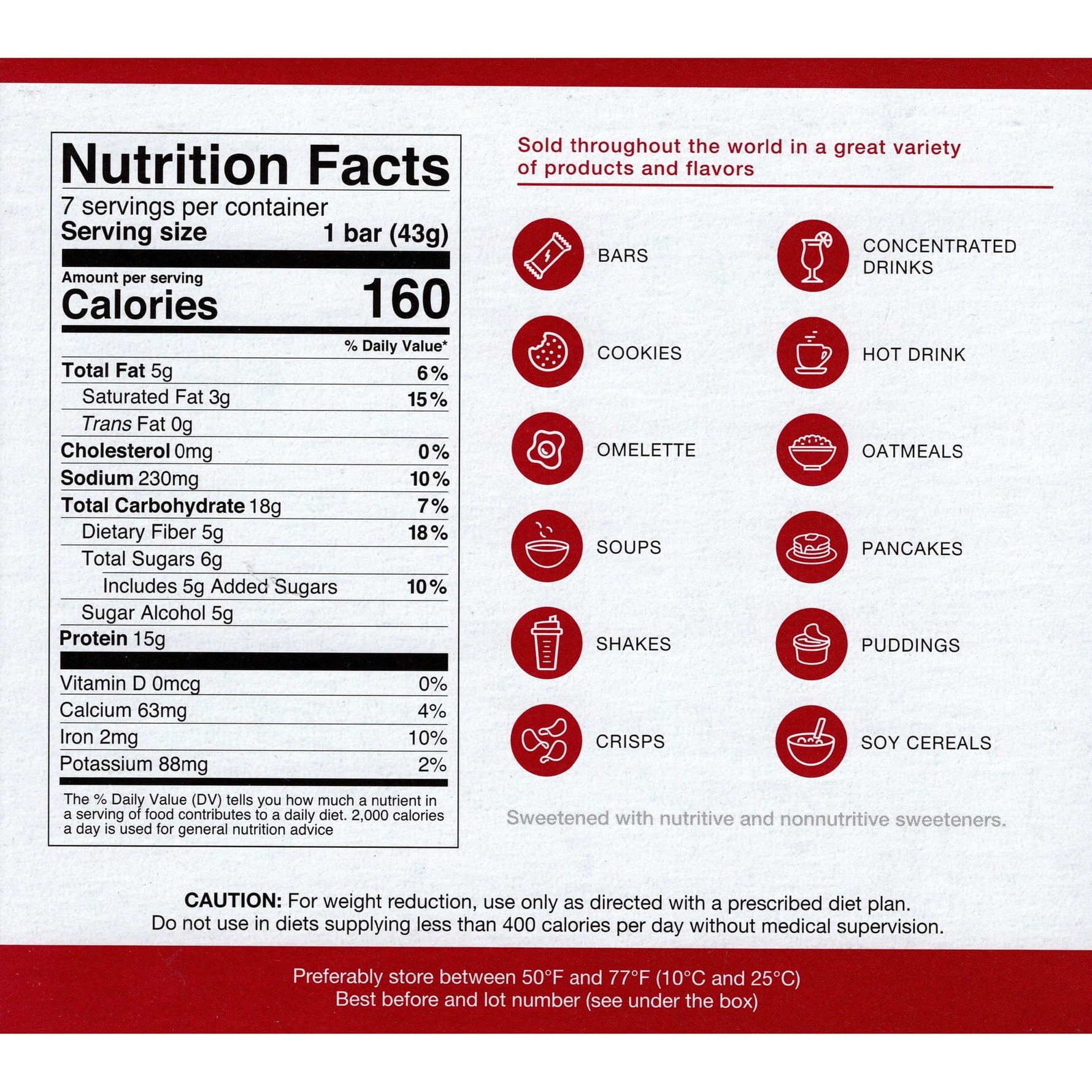 ProtiDiet Protein Bars - Old Fashioned Strawberry & Peanuts, 7 Bars/Box - Protein Bars - Nashua Nutrition