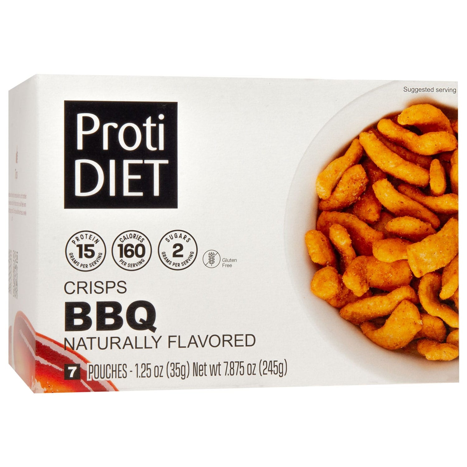 ProtiDiet Protein Crisps - BBQ - 7/Box - Nashua Nutrition