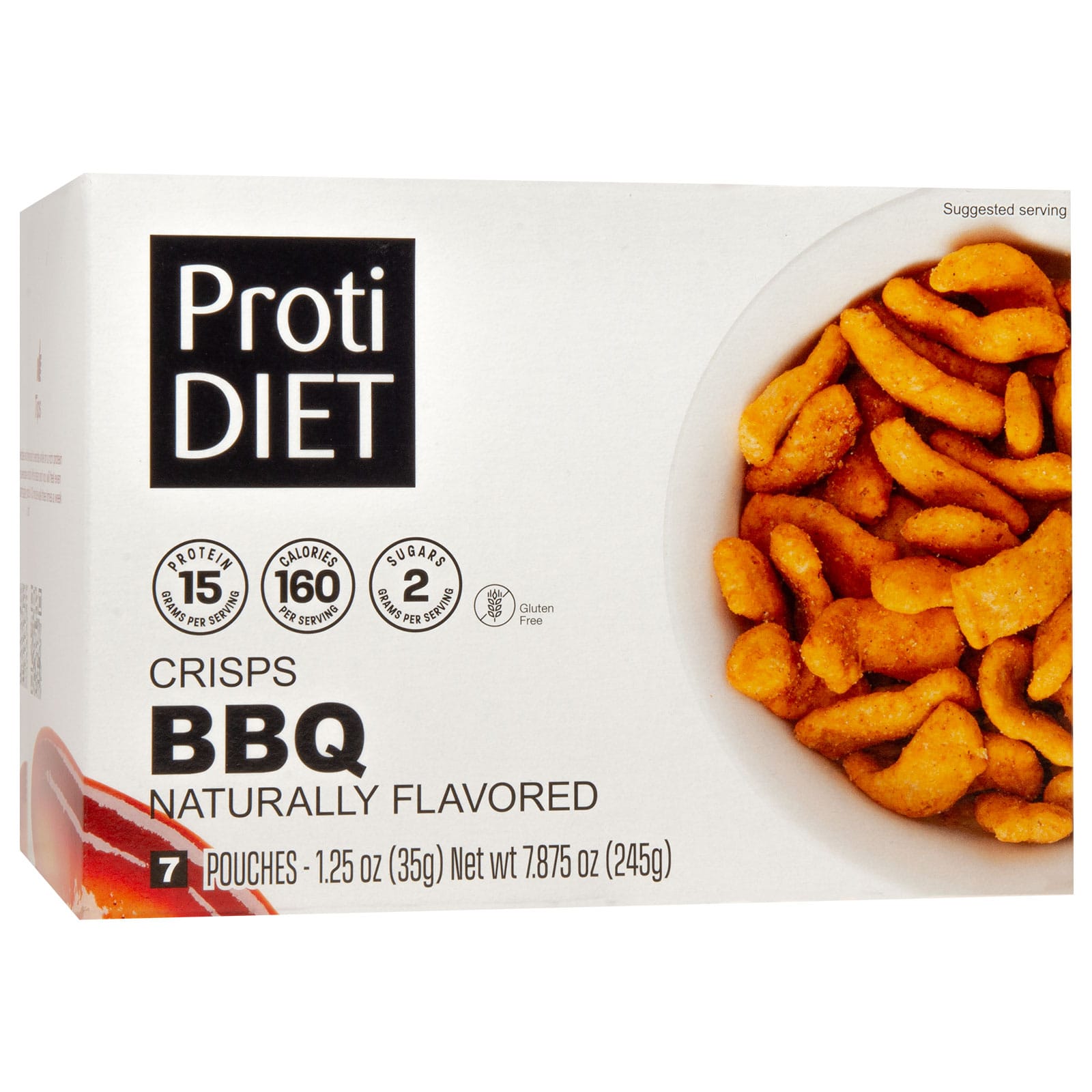ProtiDiet Protein Crisps - BBQ - 7/Box - Nashua Nutrition