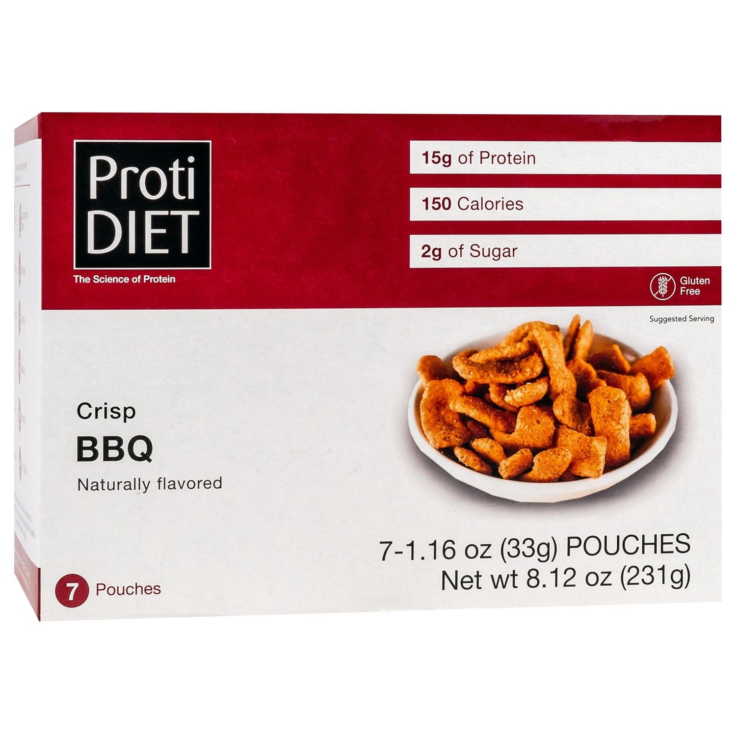 ProtiDiet Protein Crisps - BBQ - 7/Box - Snacks & Desserts - Nashua Nutrition