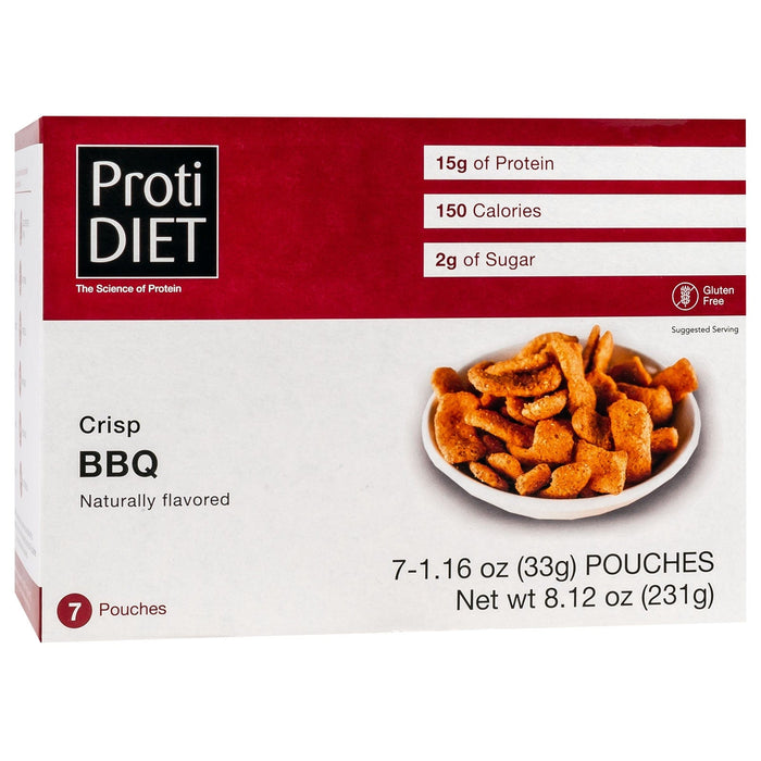 ProtiDiet Protein Crisps - BBQ - 7/Box