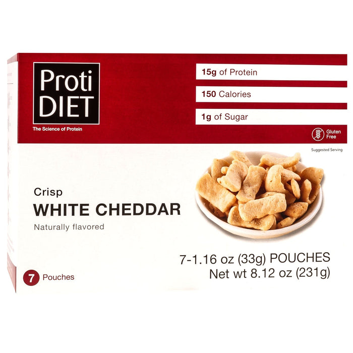 ProtiDiet Protein Crisps - White Cheddar - 7/Box
