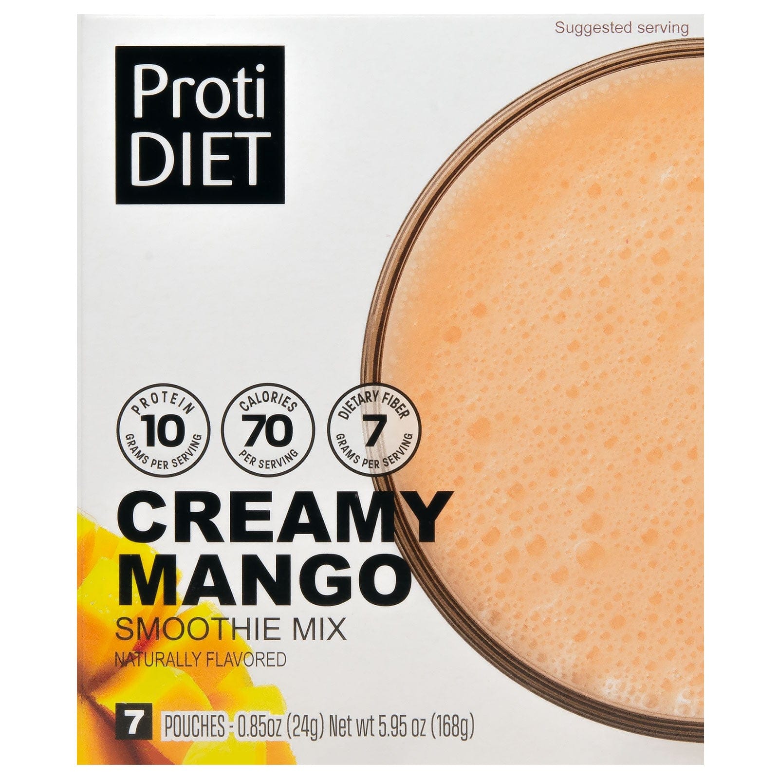 ProtiDiet Protein Fiber Shake - Creamy Mango - 7/Box - Nashua Nutrition