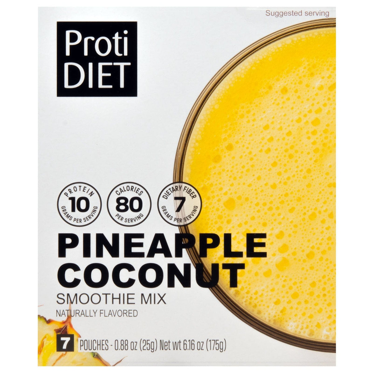 ProtiDiet Protein Fiber Shake - Pineapple Coconut - 7/Box - Nashua Nutrition