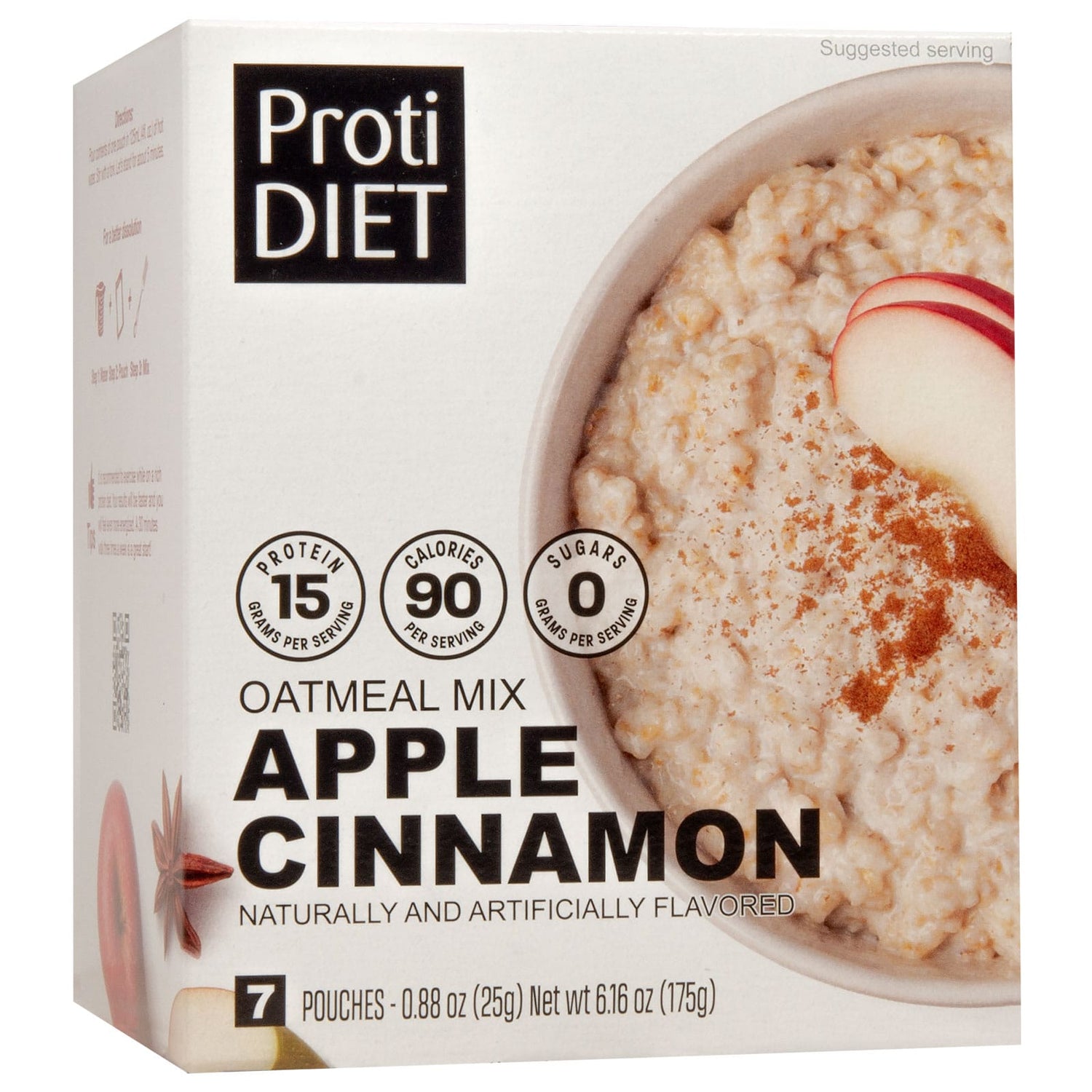 ProtiDiet Protein Oatmeal - Apple Cinnamon - 7/Box - Nashua Nutrition