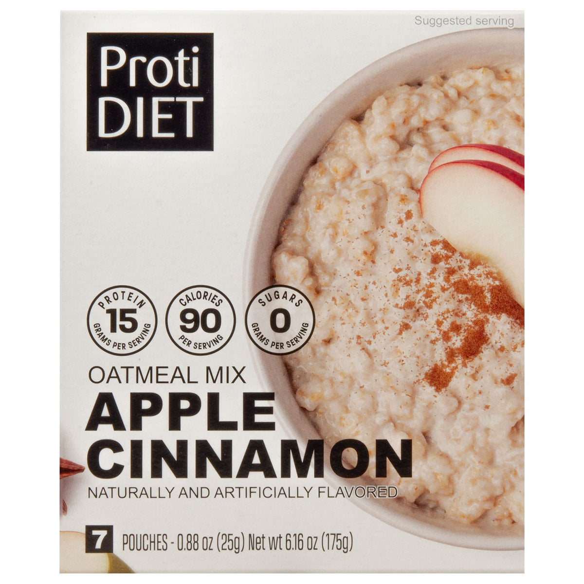 ProtiDiet Protein Oatmeal - Apple Cinnamon - 7/Box - Nashua Nutrition