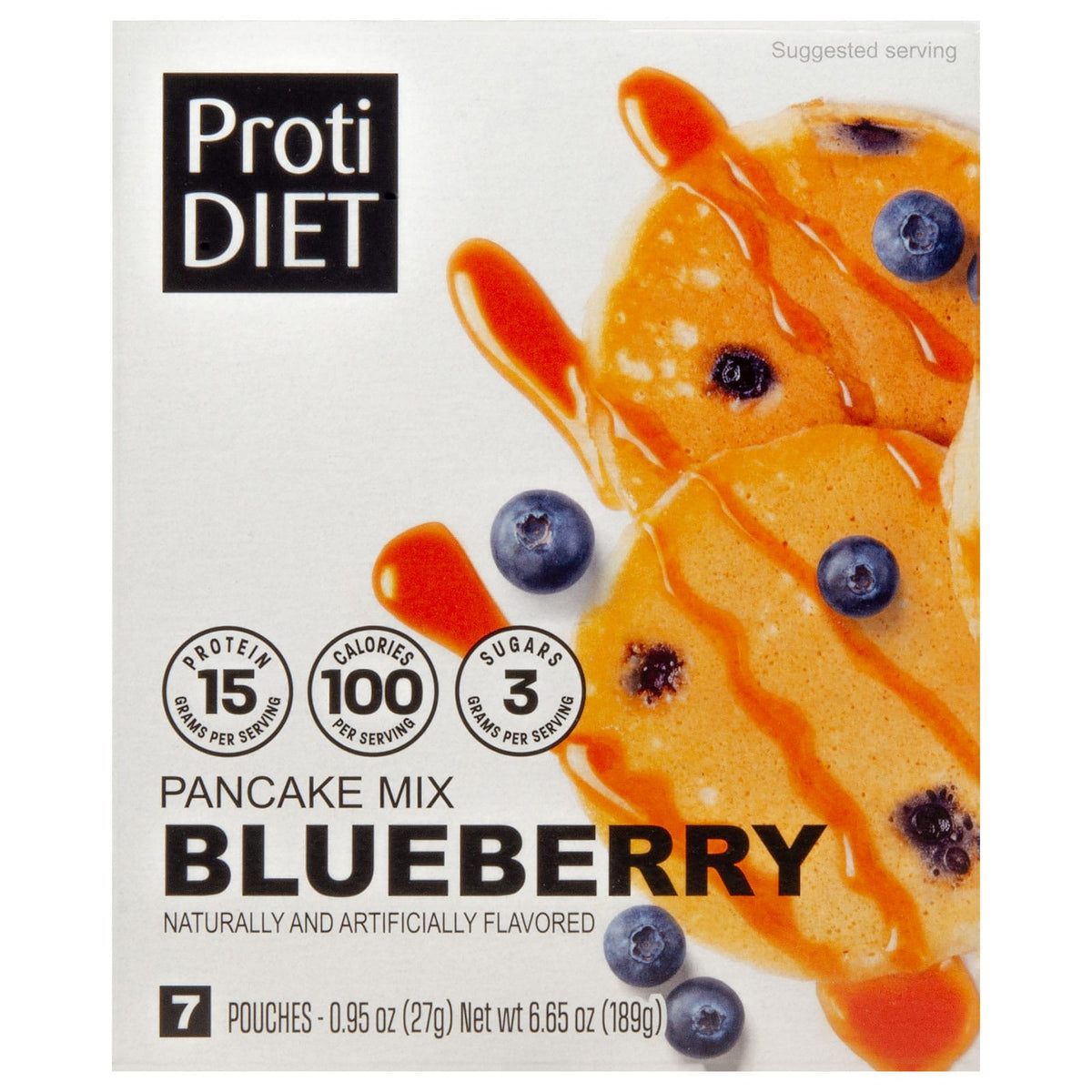 ProtiDiet Protein Pancake Mix - Blueberry - 7/Box - Nashua Nutrition