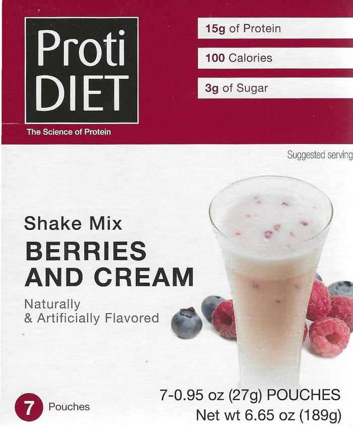 ProtiDiet Protein Shake - Berries & Cream - 7/Box