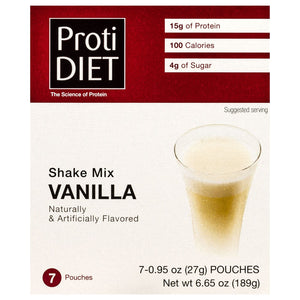 ProtiDiet Protein Shake - Vanilla - 7/Box - Shake & Puddings - Nashua Nutrition