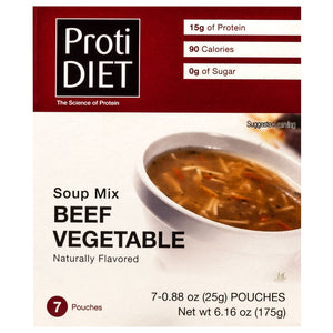 ProtiDiet Protein Soup - Beef Vegetable - 7/Box - Hot Soups - Nashua Nutrition