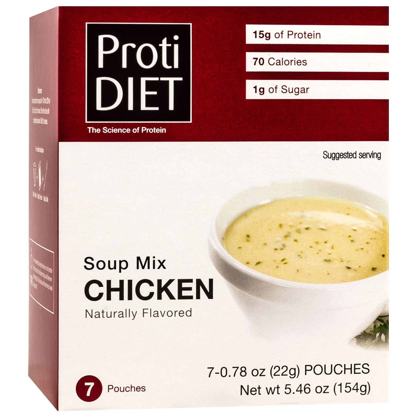 Delicious High Protein, Low Calorie Chicken Flavored Soup - 7/Box ...