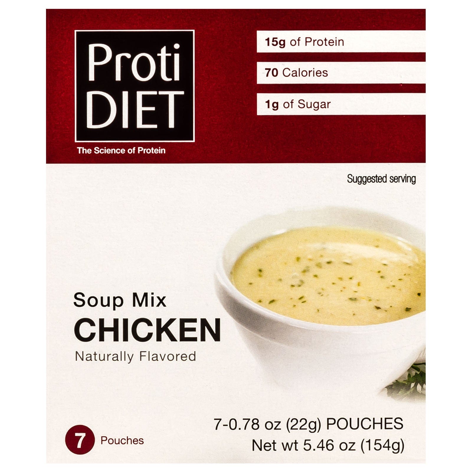 ProtiDiet Protein Soup - Chicken Flavor - 7/Box - Hot Soups - Nashua Nutrition