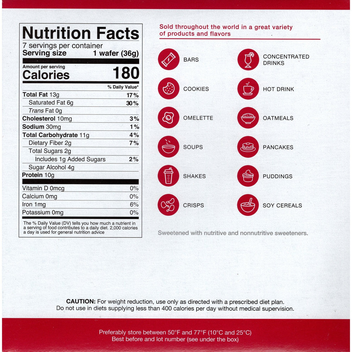 ProtiDiet Protein Wafer Bars - Chocolate, 7 Bars/Box - Protein Bars - Nashua Nutrition