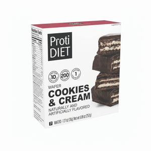 ProtiDiet Protein Wafer Bars - Cookies and Cream, 7 Bars/Box - Nashua Nutrition