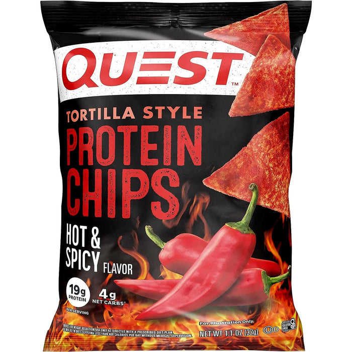 Quest Nutrition - Tortilla Protein Chips - Hot & Spicy - 1 Bag