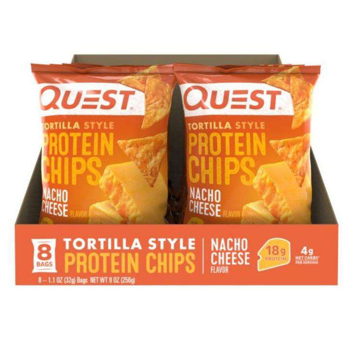 Quest Nutrition - Tortilla Protein Chips - Nacho Cheese - Box of 8