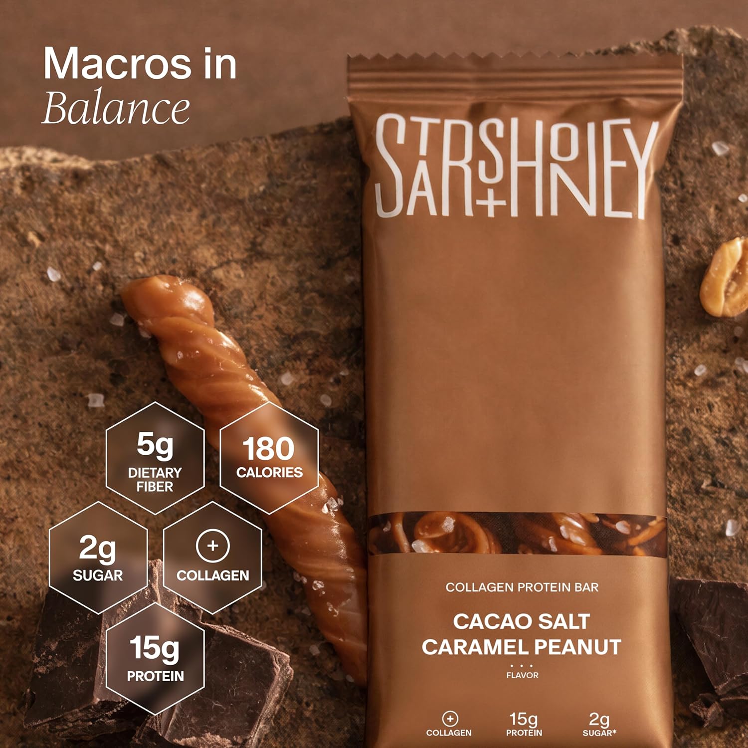 Stars and Honey Protein Bar - Cacao Salt Caramel Peanut - Nashua Nutrition