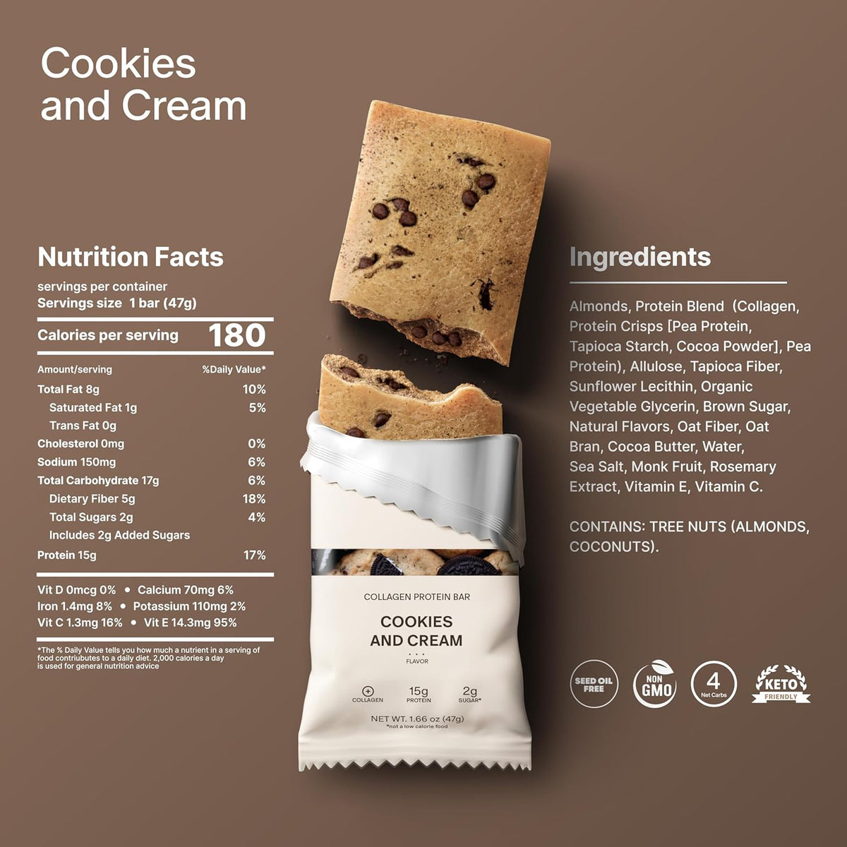 Stars and Honey Protein Bar - Cookies and Cream - Nashua Nutrition