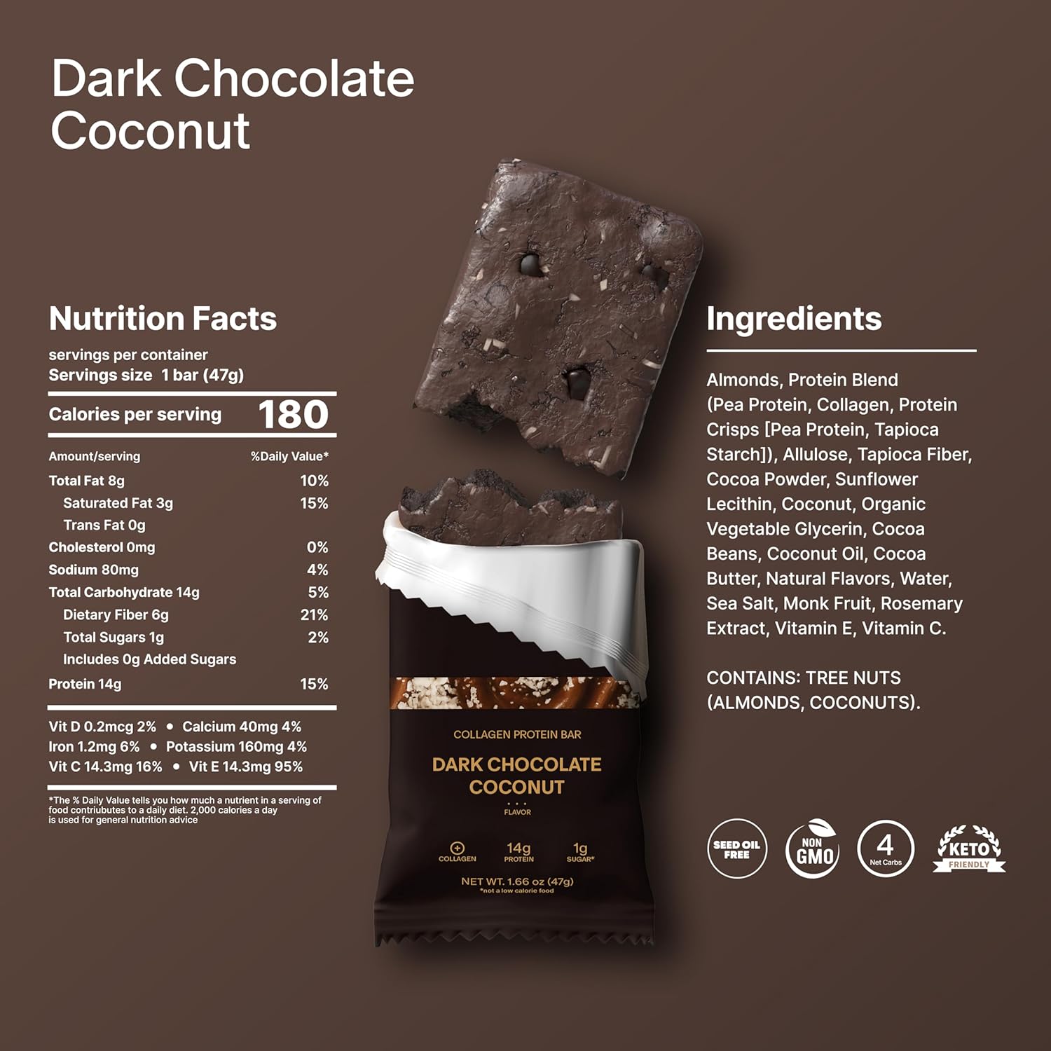 Stars and Honey Protein Bar - Dark Chocolate Coconut - Nashua Nutrition