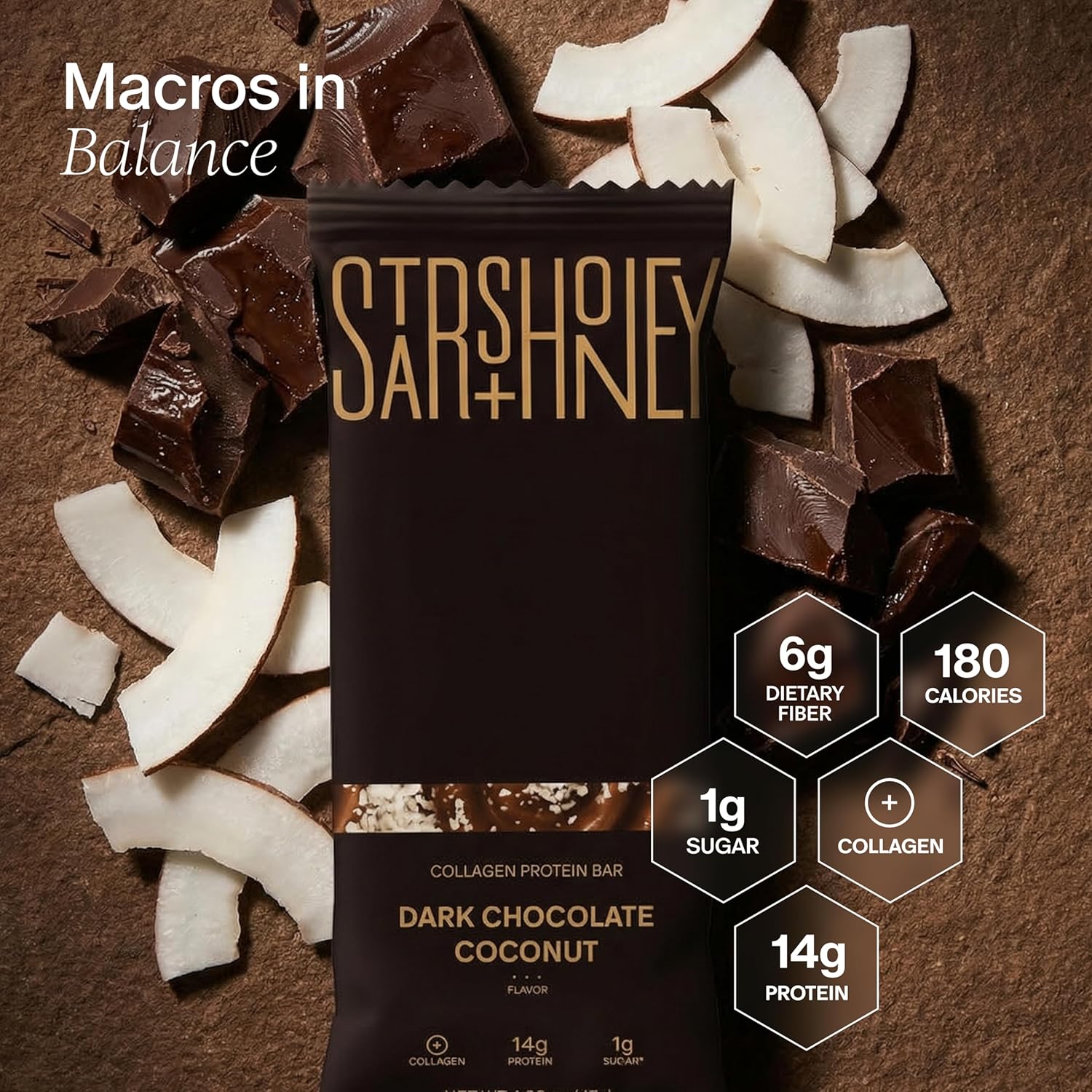 Stars and Honey Protein Bar - Dark Chocolate Coconut - Nashua Nutrition