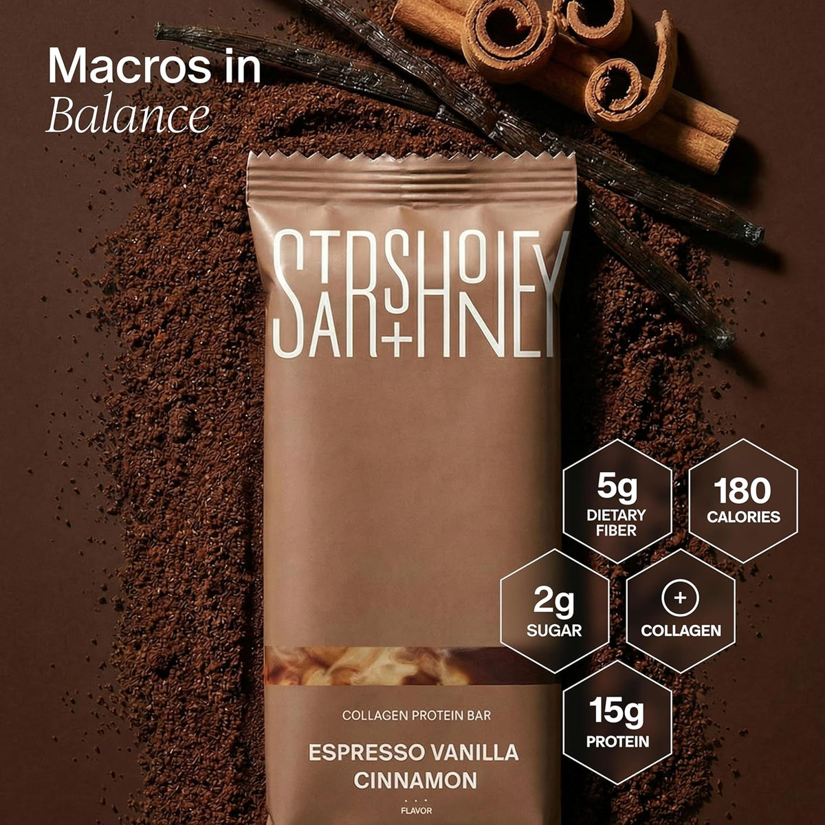 Stars and Honey Protein Bar - Espresso Vanilla Cinnamon - Nashua Nutrition